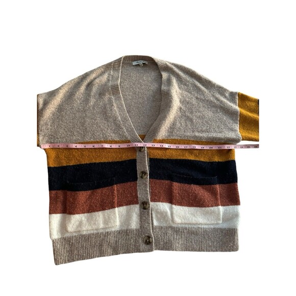 Madewell Kent Staunton Stripe Wool Ex Boyfriend Button Front Cardigan Size Small - Picture 4 of 7